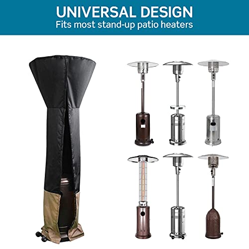 Stanbroil Standup Patio Heater Cover, Waterproof Heater Cover For Outdoor With Zipper, 85'' H X 33" D X 15-1/2" Base #TOP2