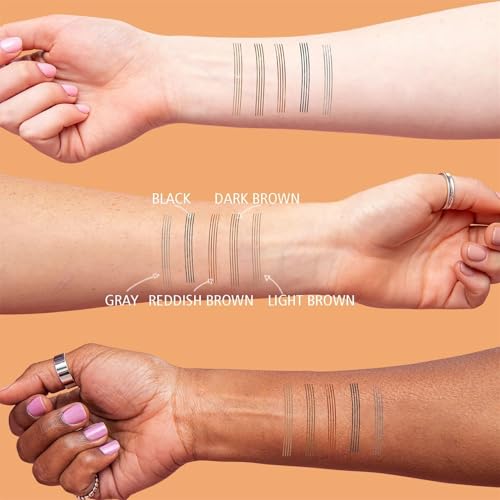 Eyebrow Microblading Pen with 4 Point Brow Pen Lift & Snatch Microblading Long-Lasting Waterproof Natural Eyebrow Hair (Black) — view 5