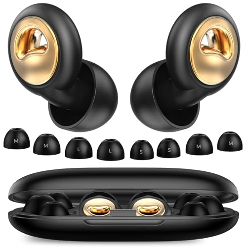 Ear Plugs for Sleeping, 45dB Ultra Soft Silicone Ear Plugs for Noise Reduction, Reusable Noise Cancelling Earplugs, 8-Pairs with Carrying Case for Side Sleep, Concert earplugs, Travel & Swimming