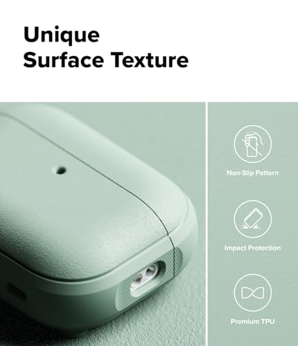 Image of Ringke Onyx Magnetic for AirPods Pro 3 Case with Carabiner [Compatible with MagSafe] Non-Slip Anti-Fingerprint Textured, Shockproof Protective Cover - Mint