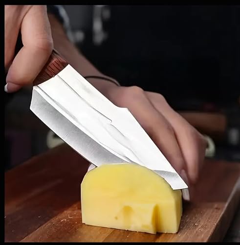 Image of Wizbiz 4 Inch Meat Cleaver Knife for Kitchen Chooping Knife High Carbon Stainless Steel Ultra Sharp Blade with Wooden Handle for Chicken Mutton Vegetables Cutting Tool