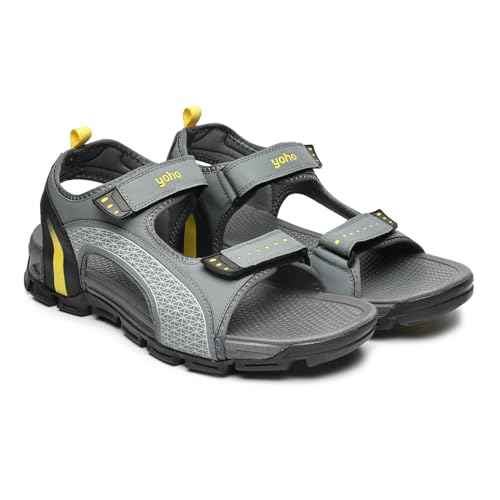 Image of YOHO TrailX Sports Sandals for Men, Cushion Comfort, Lightweight & Anti Skid Floaters for Walking & Trekking, Footwear for Man /Boys /Gents
