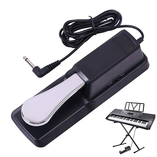Totority Electronic Keyboard Sustain Pedal Half-pedal Function Alloy Material Non-slip Base for All Keyboards