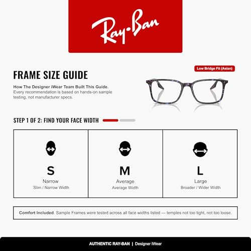Image of Ray-Ban RX5421F Low Bridge Fit Rectangular Prescription Eyewear Frames