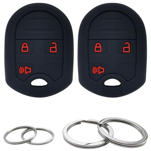 Funda de silicona para llave Ford Focus Escape F-150 Explorer llavero 3 botones