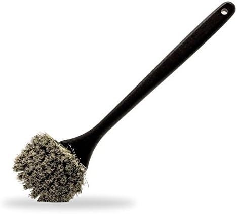 Adam's 20" Fender & Tire Brush - Long Handle to Reach Those Hard to Reach Wheel Wells - Durable Premium Quality Flocked Nylon Bristles