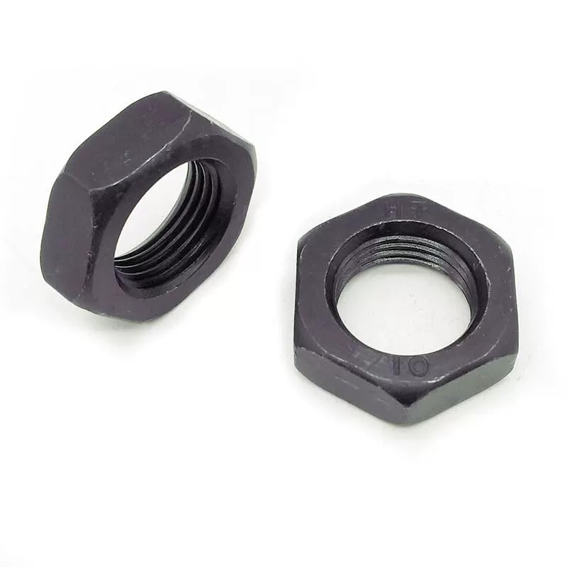 Black 10.9 Steel Left Hand Thread Thin Hex Nuts M8-M42 (100,M8 x 1.25mm)