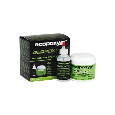 EcoPoxy 200g Green GloPoxy Kit Luminescent Glow in The Dark Epoxy Addition to Casting or Coating Epoxies Cover