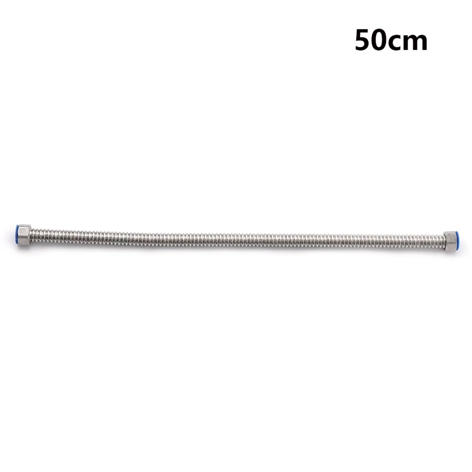 Manguera de ducha flexible de acero inoxidable, 2 unidades, tubo corrugado de metal corrugado de 50 cm, conector de fontanería extensible para calentador de agua, accesorios de ducha para el hogar