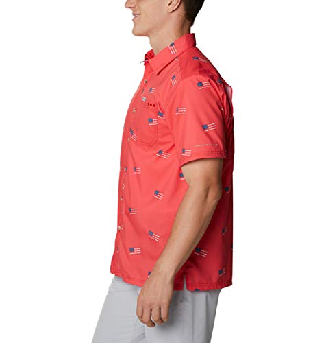 Columbia Camiseta masculina Super Slack Tide Camp, manga curta, absorção de umidade, estampa de band