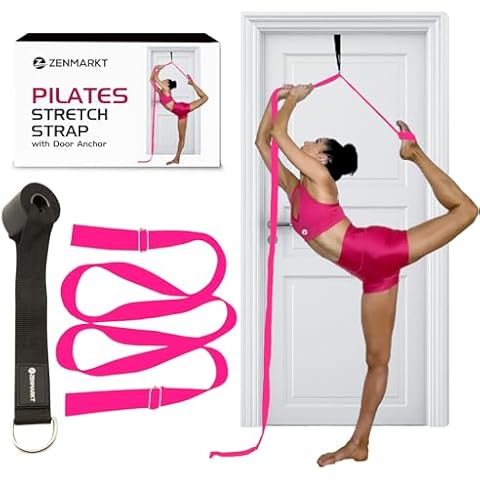 Over the Door Leg Stretcher for Pilates - Door Stretcher for Flexibility and Core Strength - Pilates Stretch Strap with Door Anchor for Flexibility, and Home Workouts Cover