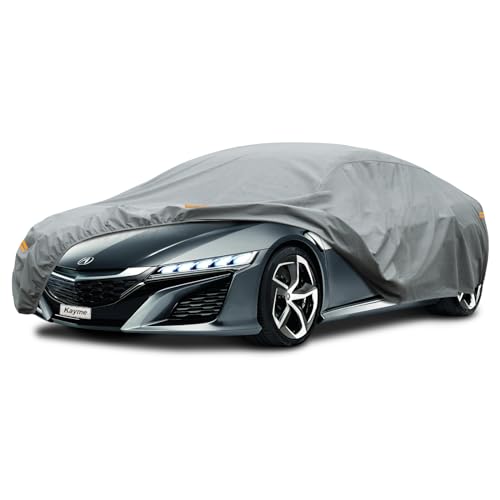 Kayme Heavy Duty Car Cover Custom Fit Acura NSX (1990-2025) Waterproof All Weather for Automobiles, Full Exterior Covers Sun Rain UV Protection.（Del