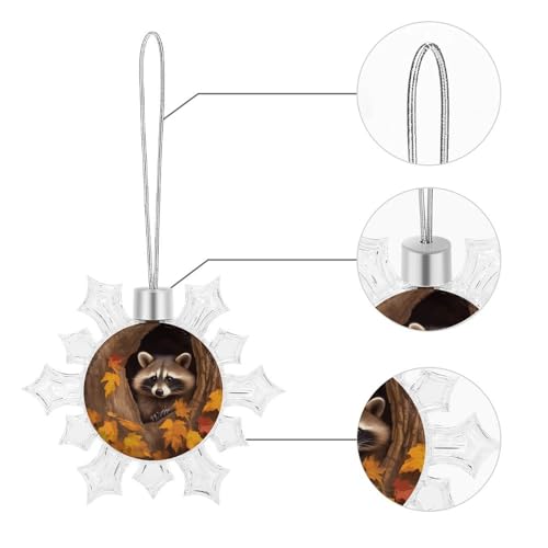 Pendentif flocon de neige raton laveur pour sublimer le sapin du salon - 5
