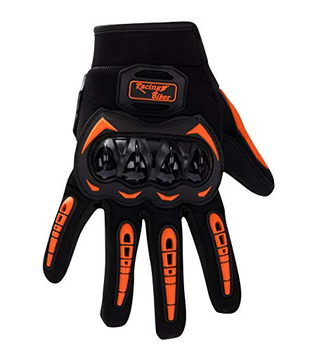 BearCraft Motorradhandschuhe | Racing Gloves (Orange, L)