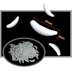Gusanos Americanos Para Pescar Senven Artificial lombriz, silicona suave biomimética Cebo lombriz Señuelos pesca lombriz Simulación Gusanos rojos plástico Ambiente verde Fuerte tentación Cebo Falso - lechoso 100Pcs
