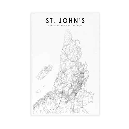 Impression sur toile Saint-Jean Terre-Neuve pour habiller un grand mur blanc