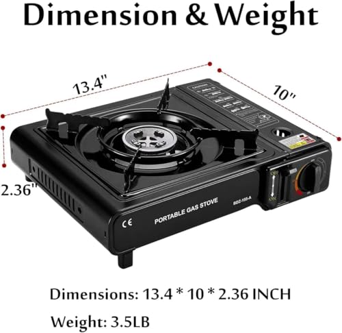 Image of Portable Gas Stove for Camping Stove for Outdoor Cooking with Carrying Case Butane Ges Stove For Outdoor, Travel Hiking Traking By Astrophile Camping Stove lpg Gas Travelling Stove for Cooking