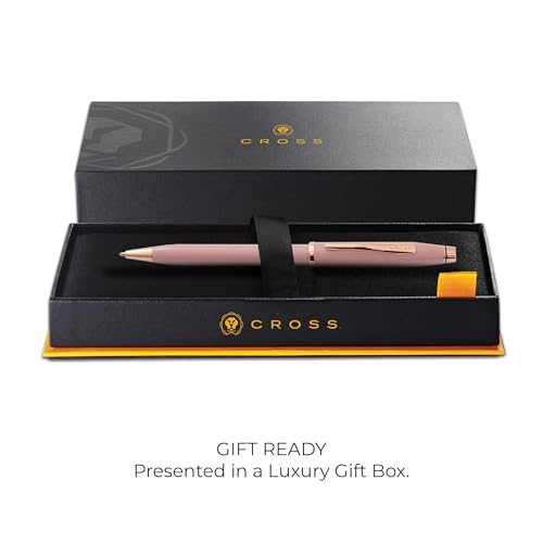 Image of Cross Century II Smoky Pink with Rose Gold Plated Appointments Refillable Ballpoint Pen - Medium Point, Black Ink, Presented in a Luxury Gift Box