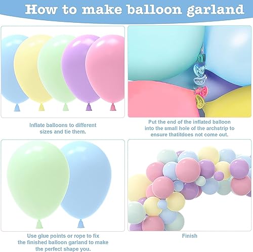 Image of Rozi Decoration Latex, Foil, Cardstock Ice Cream Theme Birthday Decoration Items Set Of 58 Pcs Pastel Balloons For Donut Theme Birthday Parties Decorations, Candy Theme Birthday Decoration