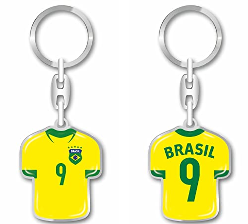 daged Llavero con diseño de camiseta de Brasil, revestimiento de