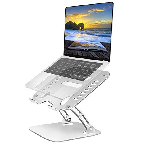 TECOOL Height & Angle Adjustable Laptop Stand, WFH Ergonomic Aluminium Alloy Laptop Riser for Desk up to 16
