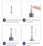 2PCS 2-in-1 Stylus stylo pour Samsung Galaxy Tab A11/A11+/A9+/ A9/A8/A8 Plus/A7/A7 Lite,Stylus pour iPad Pro/iPhone/Fire/Surface Tables Tous les appareils tactiles (Black+White)