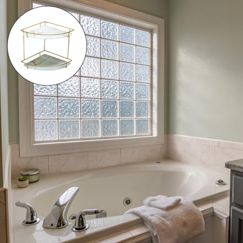 Estante de esquina para baño triangular Alasum: almacenamiento de dos capas 7