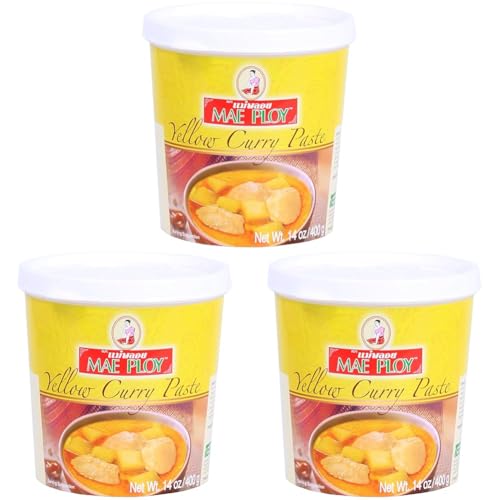 Mae Ploy Thai Yellow Curry Paste for Restaurant-Quality Curries, Aromatic
