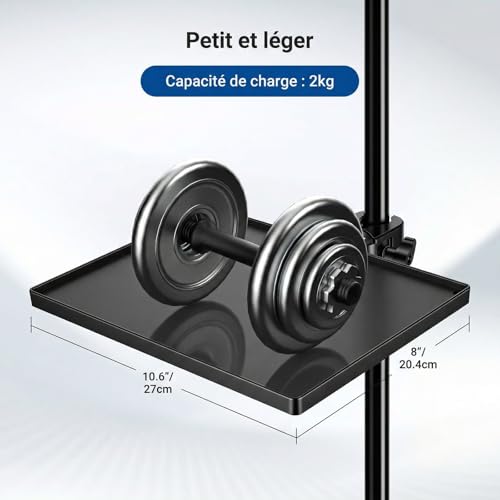 Plateau de support de microphone de table MS047 pour studio et karaoké