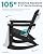 SERWALL Modern Rocking Adirondack Chair, HDPE Outdoor Rocking Chair, All Weather Patio Rocker Chair for Porch, Lawn, Garden, Backyard, Black