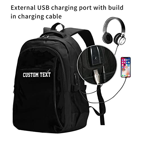 Aolun Custom Travel Laptop Backpack with USB Charging Port Personalized Backpack with Name Picture for Men Women Business2