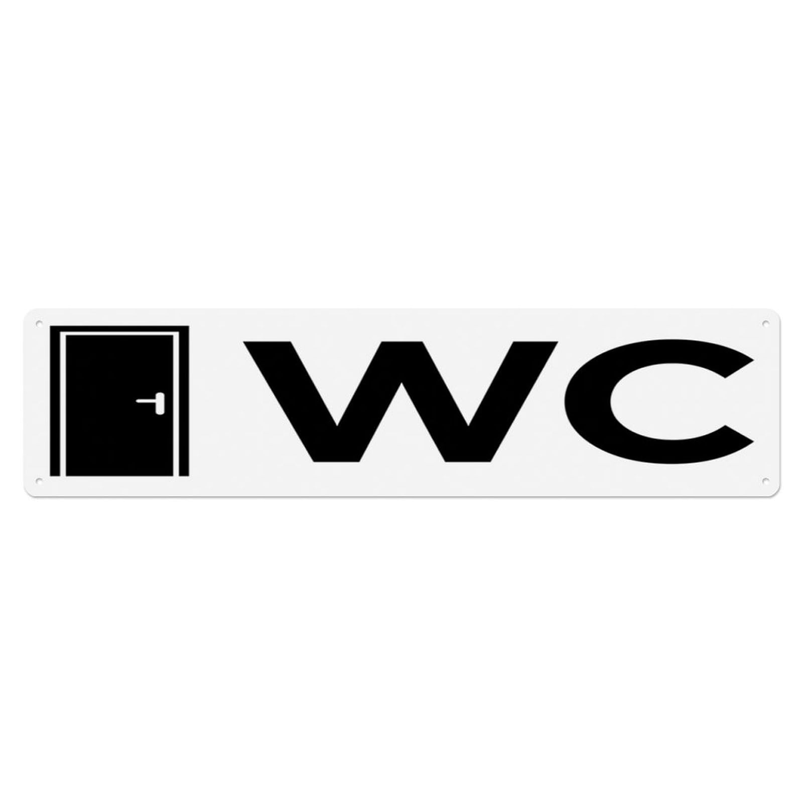 Minimalist Bold Cafe Washroom Toilet(WC) Door Metal Tin Skinny Sign Plaque Wall Decor for Cafe, Club Bar, Office, Home Garden Metal Poster 4x16Inch