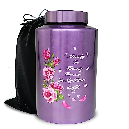 CHIEMOT Large Metal Cremation Urns for Human Ashes, for Adult Female