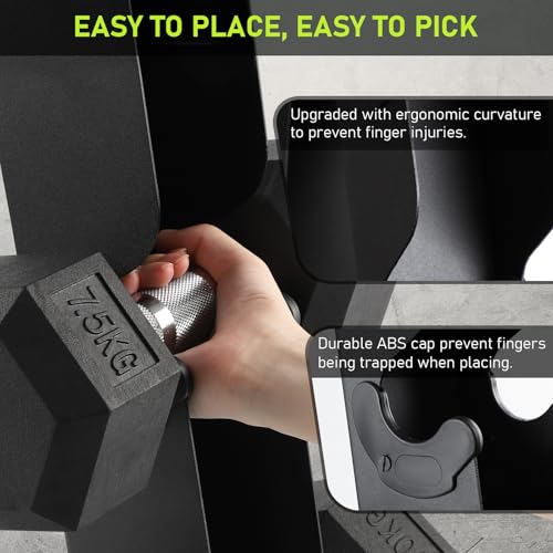 PhysKcal Dumbbell Rack Heavy Duty Steel 350kg Load Bearing, 5-Tier Weights Storage Dumbbell Stand, Dumbbell Tree Stand Weights Holder for Home Gym Exercise Fitness Equipment - Image 5