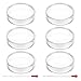 OLYCRAFT 6 Ensemble de Boîtes de Pétri en Verre Boîtes de Culture Bactérienne en Verre Borosilicaté avec Couvercle 70 mm de Diamètre X 20 mm de Profondeur avec 2 plaques de Culture Verre Projet