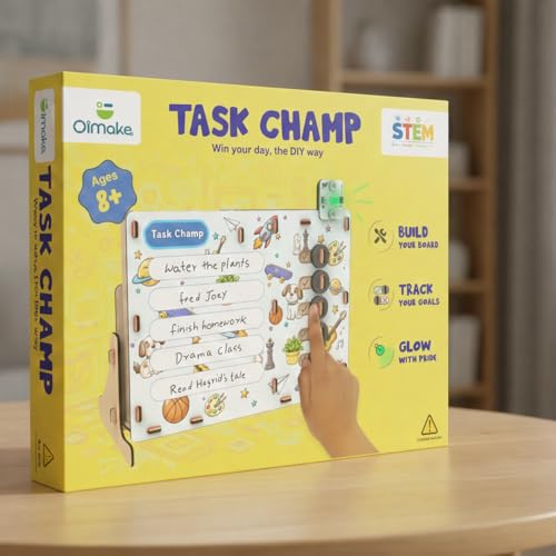 Image of (Formerly MakerVerse) Task Champ DIY Electric Kit | Habit Builder | STEM Kit | Task Tracker | Chore Chart | Birthday Gift for Boys & Girls 8, 9, 10, 11, 12, 13, 14 Years