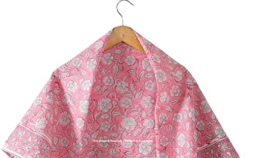 Image of Ravaiyaa - Attitude is everything Sanganer Hand Block Printed Scarves Pure Cotton Scarf Square Hijab Dupatta 40 inch X 40 inch Inch