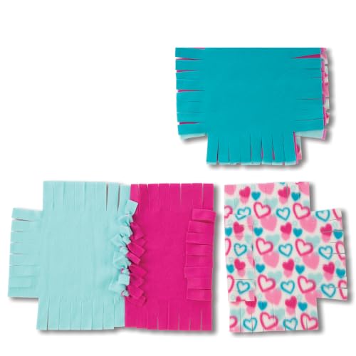 Melissa & Doug Created by Me! Heart Fleece Blanket, No-Sew Quilt Craft Kit - image 4