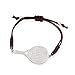 Pulsera Plata Mujer 925 - Pulsera Pala de Padel en plata de primera ley (Macramé Marron, Plata) - Materiales Hipoalergénicos - Pulseras Plata Mujer - Pulseras Mujer Plata de Ley - S&S