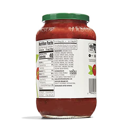 365 by Whole Foods Market, Organic Fat Free Marinara Pasta Sauce, 25 Ounce - image 3