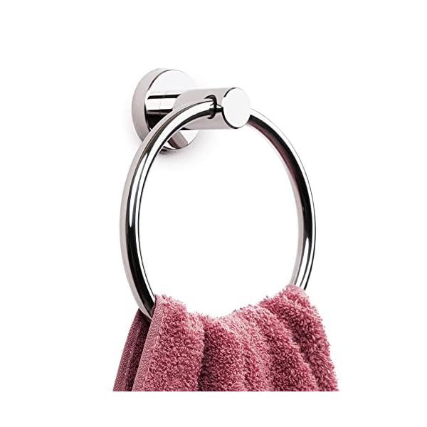 Marmolux Acc - Chrom Handtuchring | Handtuchhalter für Badezimmer | Handtuchhalter Wandmontierte Badezimmer-Hardware…