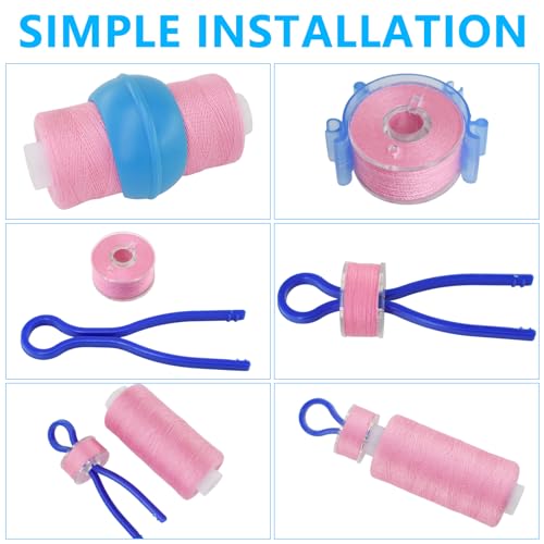 SHRJ Conjunto de 142 Peças de Amigos de Linha de Bobina, Clipes Organizadores de Linha de Costura, C