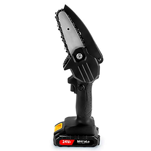 RAFFISH Mini Motosierra inalámbrica, Mini Motosierra de 4 Pulgadas, Motosierra eléctrica de Mano Recargable, 550 W / 24 V para poda de jardín domésticoMini Chainsaw Cover