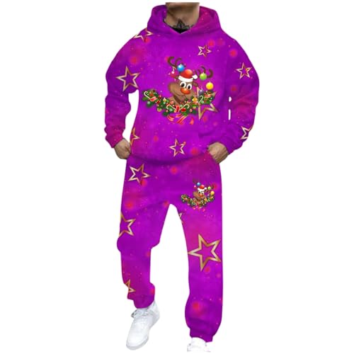 Ensemble deux pièces en polaire chaude homme avec poches taille S violet