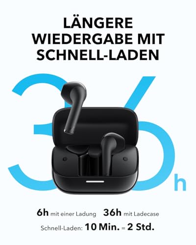 soundcore by Anker K20i, Semi-In-Ear Earbuds, Bluetooth Wireless, Schwarz – Ansicht 3