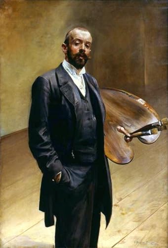 Art tableau autoportrait Jacek Malczewski pour la décoration murale du salon