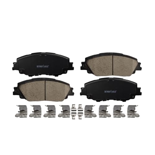 Image of Detroit Axle - Front Brake Pads for 2019-2025 Toyota Corolla | 2023-2025 Prius 2020-2022 Prius Prime, Ceramic Brake Pads with Hardware Set Replacement