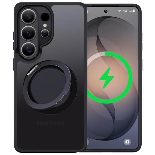 Holidi Galaxy S26 Ultra �P�[�X MagSafe���� �}�b�g�� 360°��]�X�^���h �}�O�l�b�g���� �ČRMIL�K�i �S�ʕی� ���C�����X�[�d ���ςȂ� �M�����N�V�[s26 ultra �P�[�X Magsimpl-Series �������E