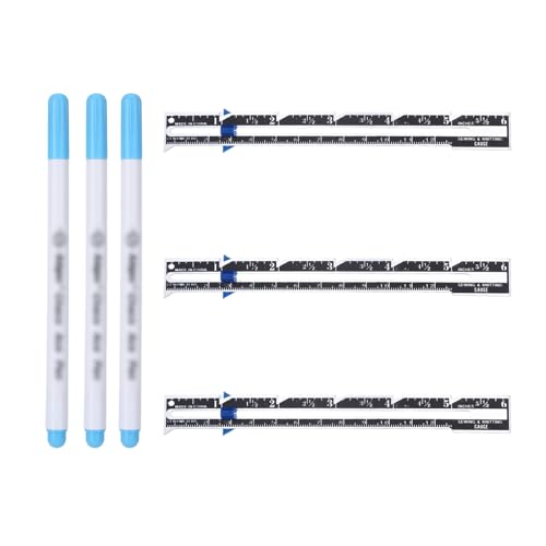 6 Pcs Sewing Gauge Set, Sewing Rulers with Fabric Pens,