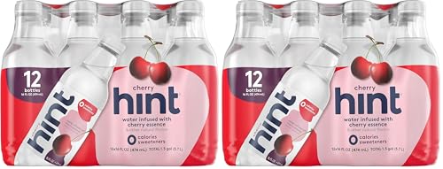 Image of Hint Fruit-Infused Bottled Water, Cherry - Sugar Free Flavored Water with Zero Calories, Naturally Flavored, and No Artificial Sweeteners - 16 Fl Oz (Pack of 24)